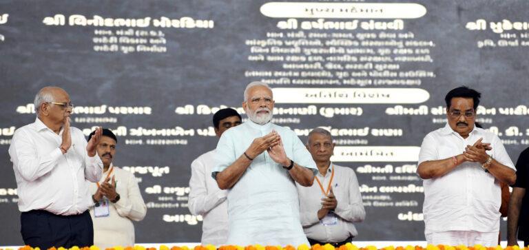 PM Modi inaugurates various development projects worth Rs 3,400 crore in Surat