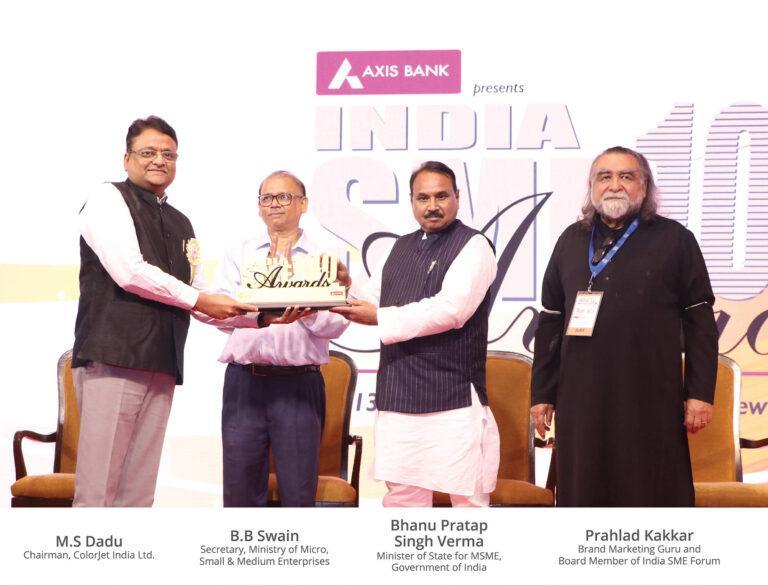 Colorjet Textiles Awarded Top SME of India 2022