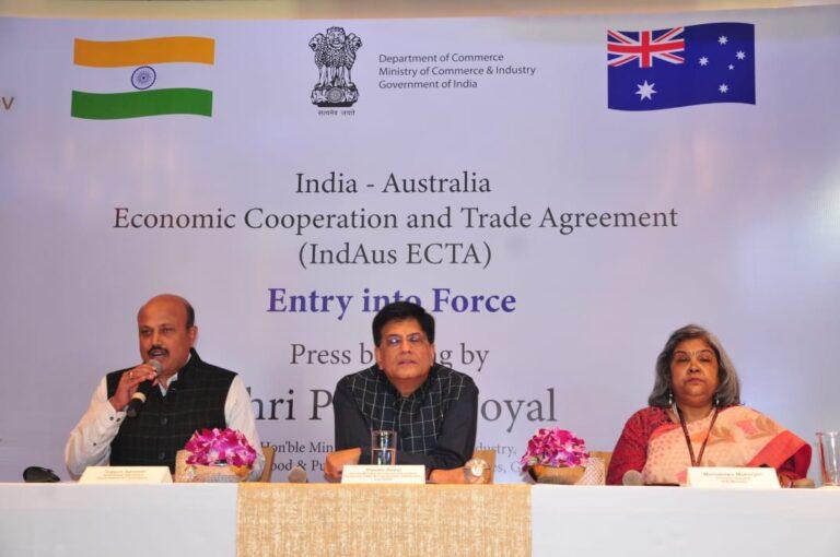 India Australia Economic and Cooperation Trade Agreement comes into force from today