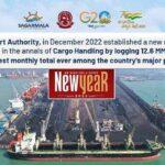 Paradip port authority signs off 2022 by posting record monthly cargo volume in the month of December Paradip port authority