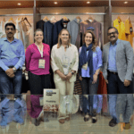 First investment of Good Fashion Fund in Prabitha Syntex demonstrates impact Left to right; Ms Ankita Saxena (Pratibha Syntex Limited), Mr. Mukesh Matta (Pratibha Syntex Limited), Gemma Verhoeven (Good Fashion Fund), Bernadette Blom (Good Fashion Fund), Ms. Nina Retzlaff (Global CAD), Mr. Sameer Bhand (Pratibha Syntex Limited), Mr. Mrinal Bose (Pratibha Syntex Limited). Image by Nitya Work