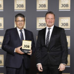 Mayer & Cie wins most att SME employer award in Germany Former German vice-chancellor Sigmar Gabriel (L) is handing over the award to Marcus Mayer from Mayer & Cie. Photo - Mayer & Cie.