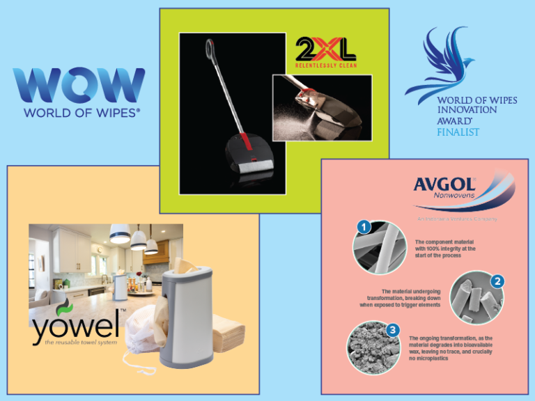 Three finalists announced for the 2023 World of Wipes Innovation Award