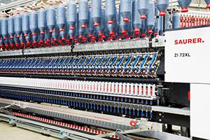 ZI 72XL compact-spinning machineprocesses recycled yarn.