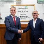 Foreign minister of Switzerland visits Archroma in Pakistan Foreign Minister of Switzerland H.E. Mr. Ignazio Cassis felicitating Mr. Mujtaba Rahim at the inauguration of "Archroma Wall of Pride". Photo - Archroma