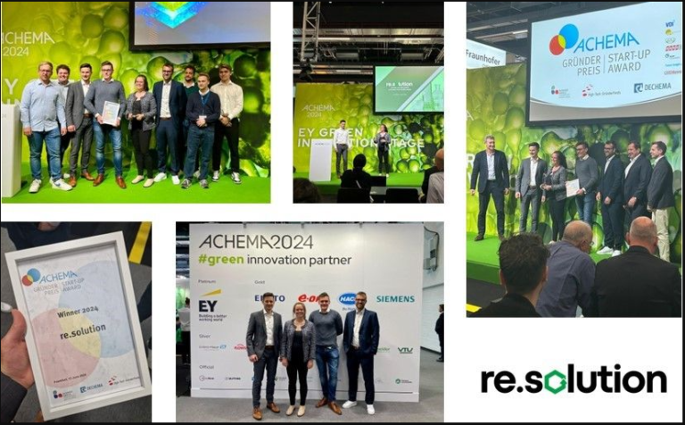 re.solution wins ACHEMA Start-up Award 2024