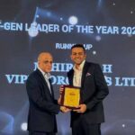 Mihir Shah of Vipul Organics recognized as the runner-up for the next gen leader of the year award by manufacturing today Vipul Organics