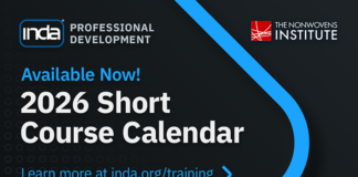 INDA and NWI Announce 2026 short course lineup to advance nonwovens industry professionals INDA