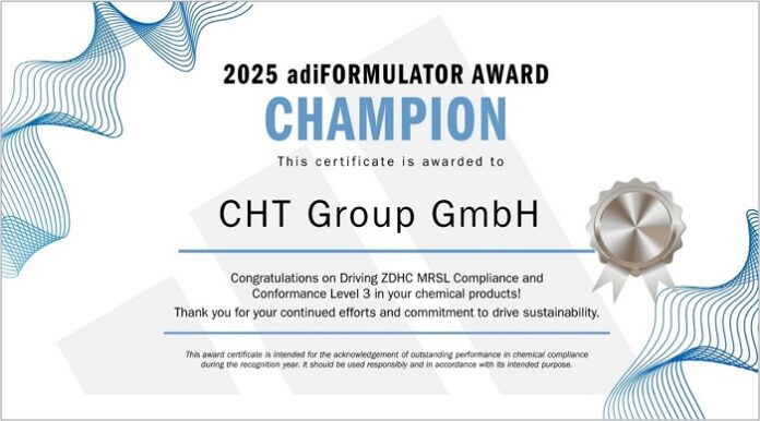 adiFORMULATOR AWARD CHT Group