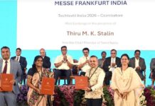 Messe Frankfurt Trade Fairs India signs a landmark MoU with the Department of Textiles and Guidance Tamil Nadu Messe Frankfurt Trade Fairs India