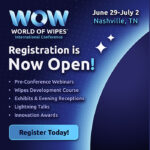 Registration now open for the World of Wipes (WOW) international conference 2026 World of Wipes