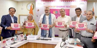 Union Minister of Textiles launches Bharat Tex 2026 Union Minister of Textiles launches Bharat Tex 2026