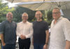 Benninger AG and Grupo NS join forces Left to right: Warley Pereira de Almeida, Head of Sales, NS Química; Beat Meienberger, CEO, Benninger AG; Rogério Esau, Director, NS Química; Rolf Erik Schoeler, Global Head of Sales and Marketing, Benninger AG
