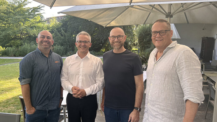 Left to right: Warley Pereira de Almeida, Head of Sales, NS Química; Beat Meienberger, CEO, Benninger AG; Rogério Esau, Director, NS Química; Rolf Erik Schoeler, Global Head of Sales and Marketing, Benninger AG