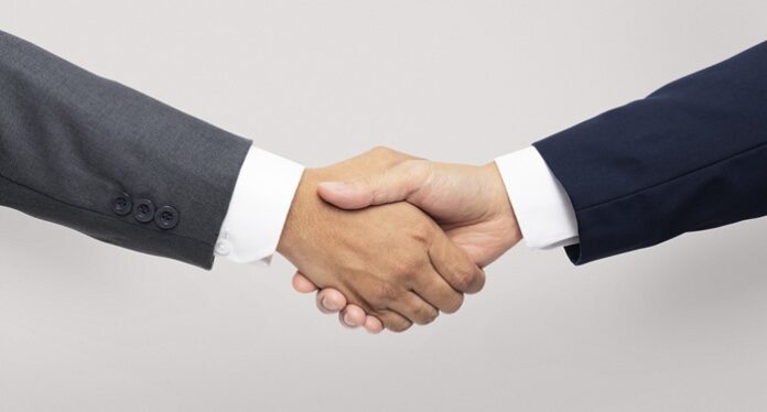 Business agreement handshake hand gesture ITMF