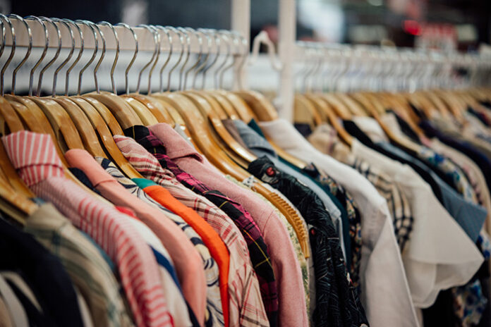 Shop for clothing,Clothes shop on hanger at the modern shop bout CMAI