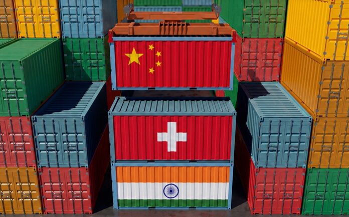 Containers with flags_high-res China and India: Two Textile Powerhouses
