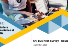 RAI Business Survey: Retail sales grow 8% in September 2026 ahead of festive season RAI